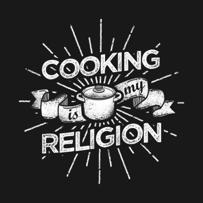 Cooking Is My Religion Culinary Chef Design Throw Pillow Official Cooking Merch