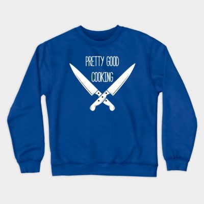 Pretty Good Cooking Logo Dark Crewneck Sweatshirt Official Cooking Merch