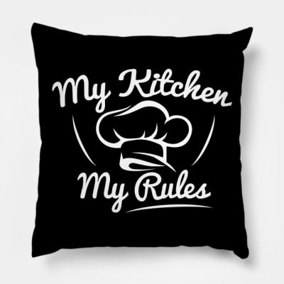 My Kitchen My Rules Throw Pillow Official Cooking Merch