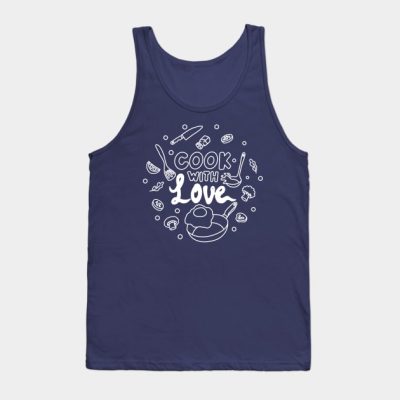 Cook With Love Line Art Tank Top Official Cooking Merch