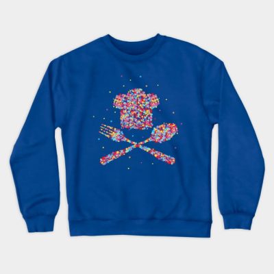 Cooking Heartbeat Head Chef Hobby Cook Crewneck Sweatshirt Official Cooking Merch