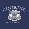 Cooking Is My Drug Throw Pillow Official Cooking Merch