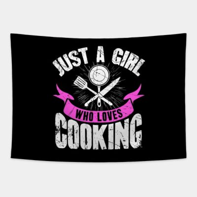 Just A Girl Who Loves Cooking Tapestry Official Cooking Merch