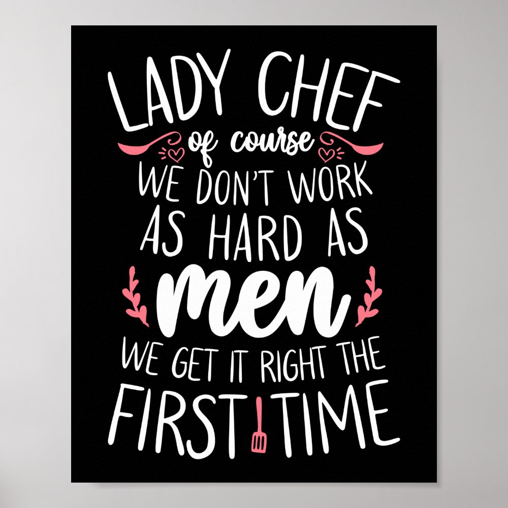 cooking kitchen chef lady chef of course we dont poster r9759361cbe1c40d6a7b235c1437a6cc9 wva 8byvr 1000 - Cooking Gifts