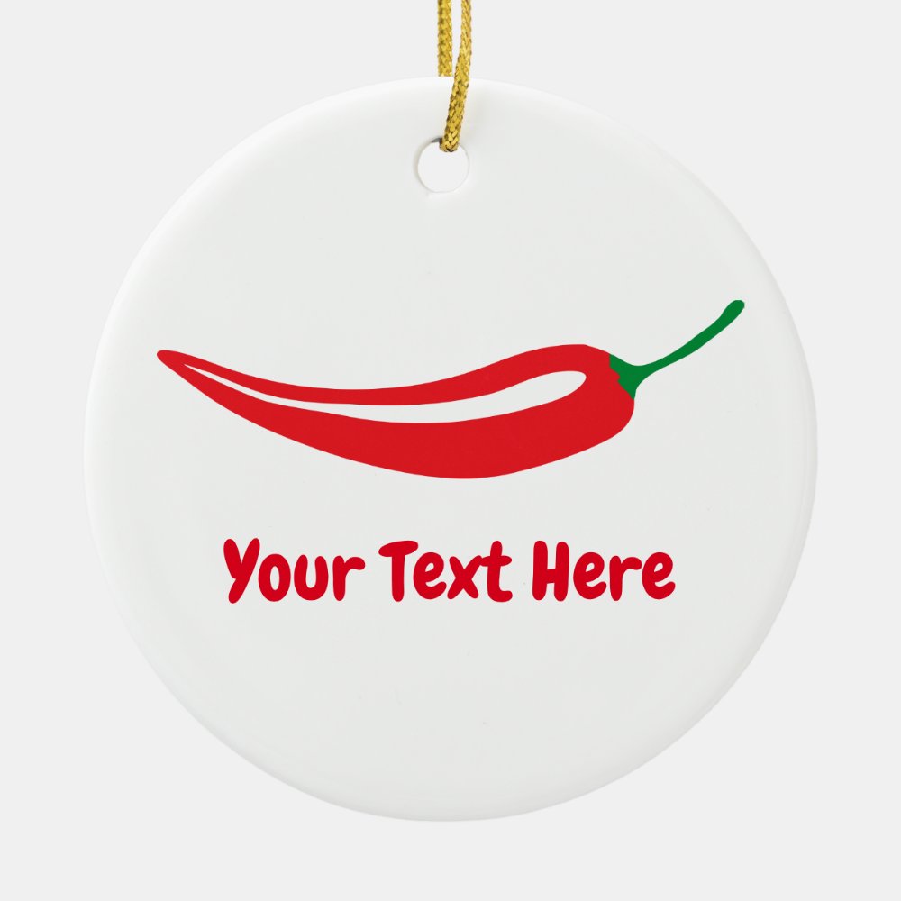 custom christmas ornament with red chilli pepper - Cooking Gifts