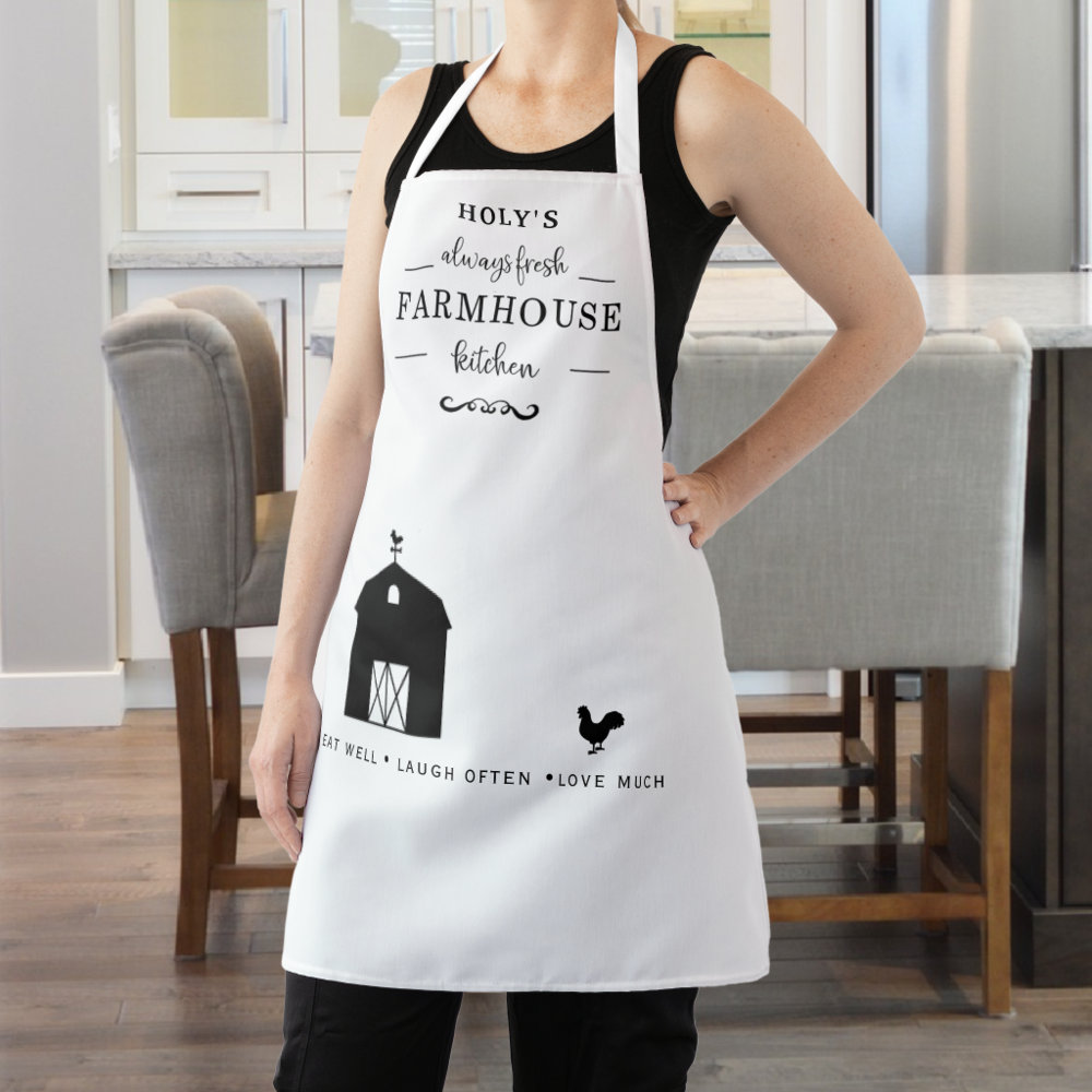 custom farmhouse barn and rooster black and white apron r f4v1we 1000 - Cooking Gifts