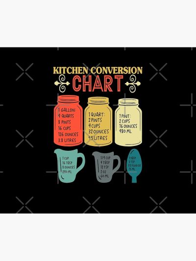 Kitchen Conversion Chart Cooking Chart Funny Chef Tapestry Official Cooking Merch