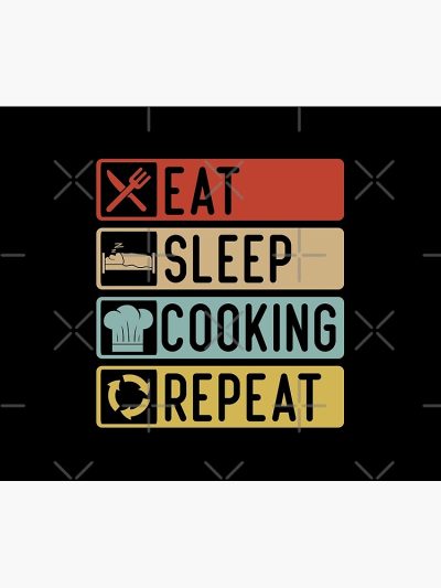 Eat Sleep Cooking Repeat, Cooking Lovers Tapestry Official Cooking Merch