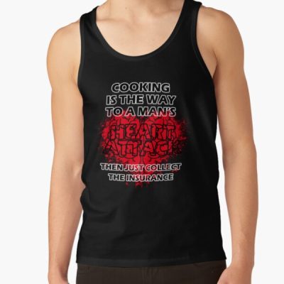 Cooking - The Way To A Man'S Heart Attack Tank Top Official Cooking Merch