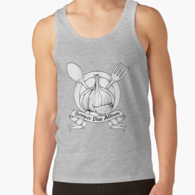 Food Lover Cooking Kitchen Graphic Always More Garlic Semper Plus Allium Tank Top Official Cooking Merch