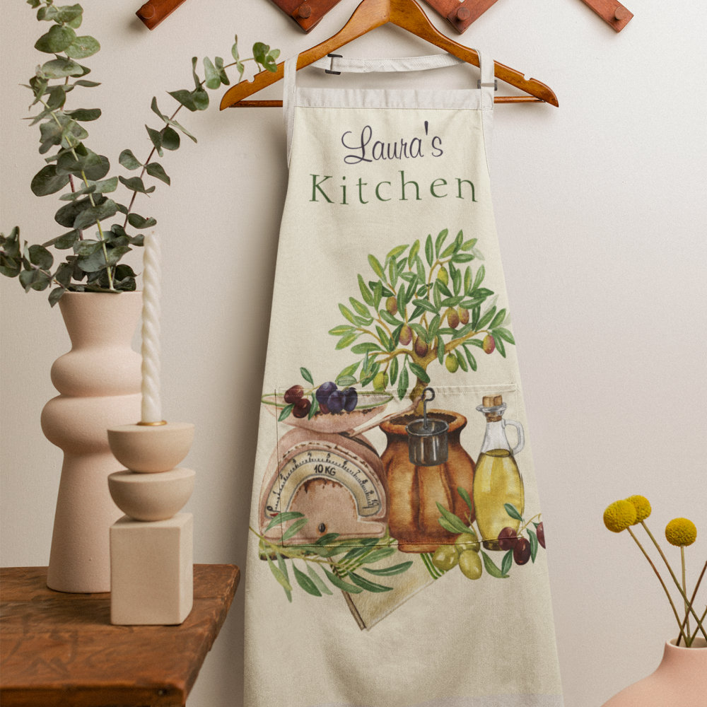 rustic italian personalized watercolor apron r 71dced 1000 - Cooking Gifts