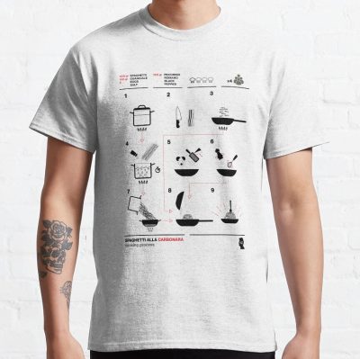 Carbonara Cooking Process T-Shirt Official Cooking Merch