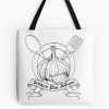 Food Lover Cooking Kitchen Graphic Always More Garlic Semper Plus Allium Tote Bag Official Cooking Merch