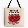 Cooking - The Way To A Man'S Heart Attack Tote Bag Official Cooking Merch