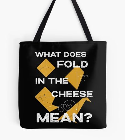 What Does Fold The Cheese In Mean? Schitt'S Creek Cooking With David Rose And Moira Rose Tote Bag Official Cooking Merch