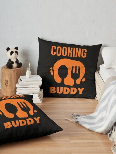 Cooking Buddy Throw Pillow Official Cooking Merch