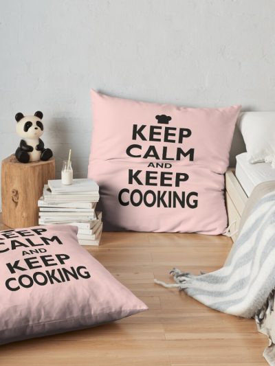 Cooking Keep Calm Chef Birthday Throw Pillow Official Cooking Merch