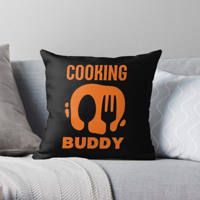 Cooking Buddy Throw Pillow Official Cooking Merch