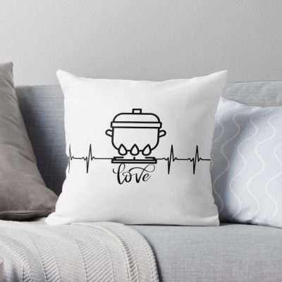 I Love Cooking Throw Pillow Official Cooking Merch