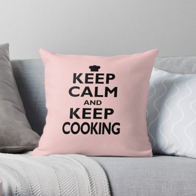 Cooking Keep Calm Chef Birthday Throw Pillow Official Cooking Merch