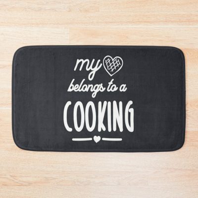 My Belongs To A Cooking Gift Bath Mat Official Cooking Merch