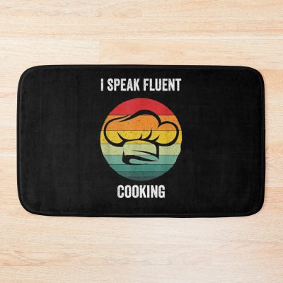 I Speak Fluent Cooking Vintage Cook Gift Bath Mat Official Cooking Merch