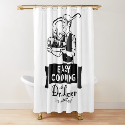 Easy Cooking With Dr. Lecter Shower Curtain Official Cooking Merch