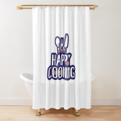 Happy Cooking For Cooking Girls Shower Curtain Official Cooking Merch