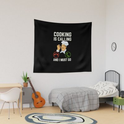 Cooking Is Calling And I Must Go, Cooking Lover Tapestry Official Cooking Merch