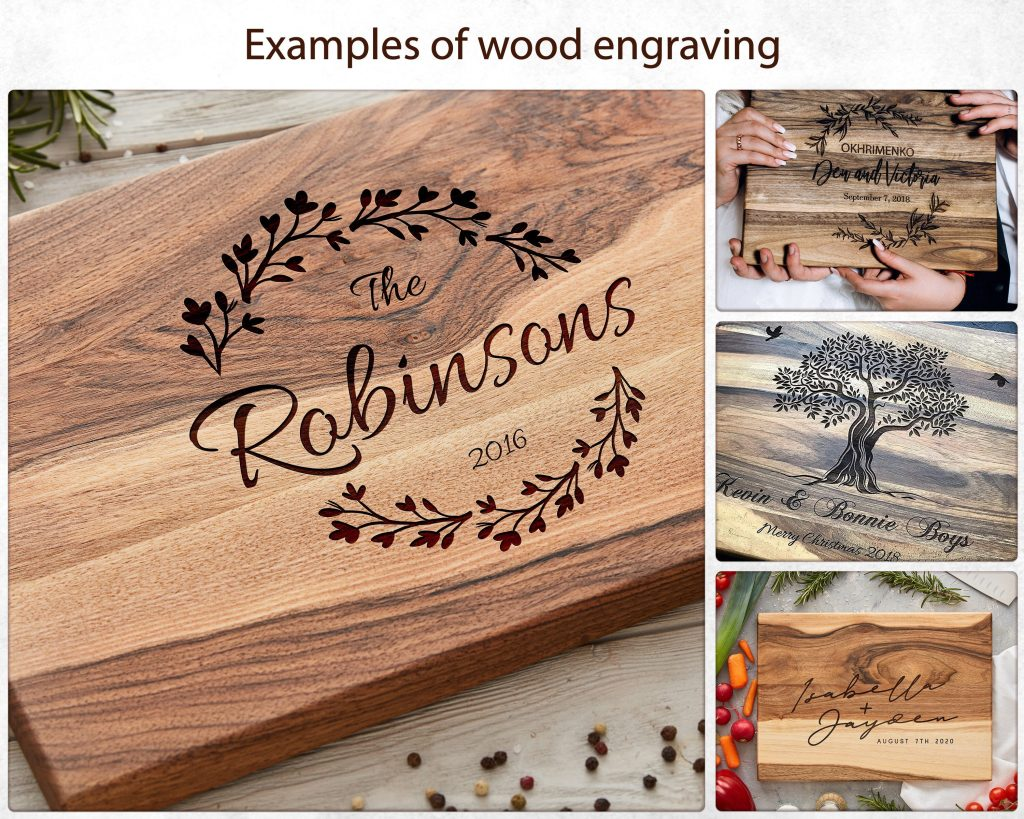 Best Wood Personalized Text Cutting Board