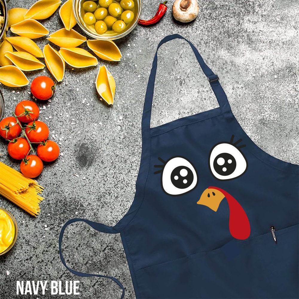 Cute Turkey Fall Thanksgiving Aprons, Personalized Thanksgiving Aprons  